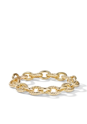 David Yurman 18kt yellow gold large Oval Link chain bracelet (12mm)