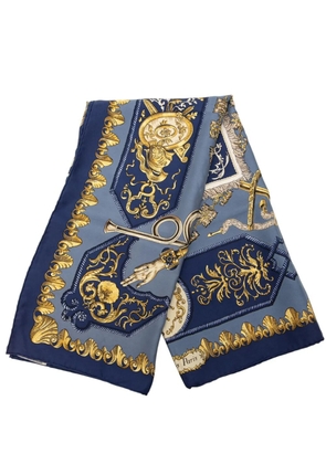 Hermès Pre-Owned 20th Century Ludovicus Magnus Silk Scarf scarves - Blue