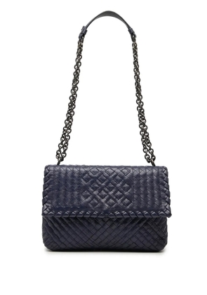 Bottega Veneta Pre-Owned 2012-2025 Small Nappa Intrecciato Stitched Olimpia shoulder bag - Blue