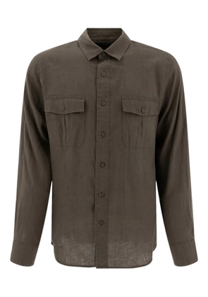 Vince double-pocket linen shirt - Green