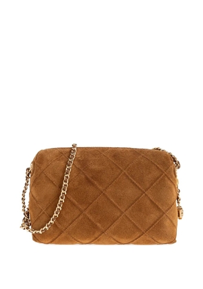 Tory Burch quilted-motif chain crossbody Bag - Brown