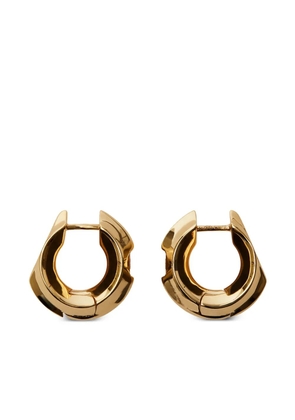 Burberry Hollow silver hoop earrings - Gold