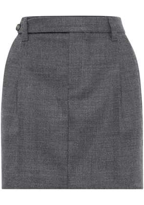 Brunello Cucinelli tailored virgin wool miniskirt - Grey