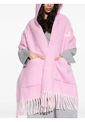 Burberry pocket-detail fringed scarf - Pink