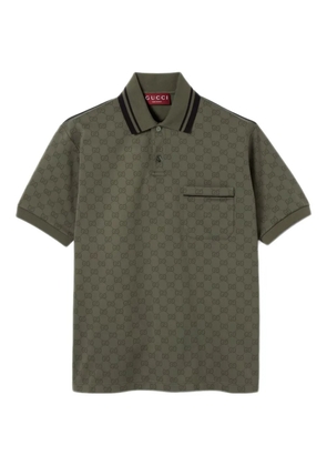 Gucci gg jacquard striped polo shirt - Green