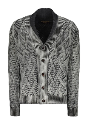 Moorer Lelio-LTC diamond-knit cardigan - Grey