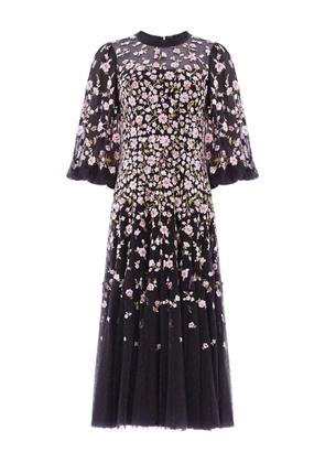 Needle & Thread Sylvia floral-print maxi dress - Black