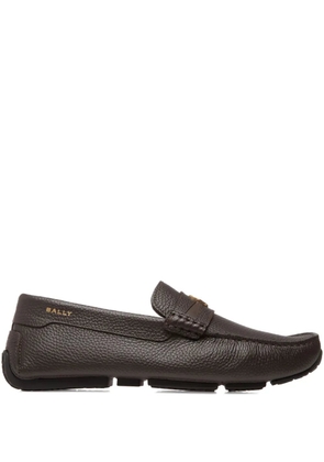 Bally grained leather loafers - Brown