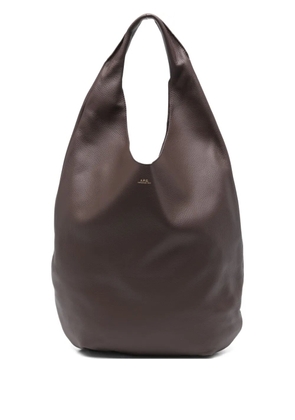 A.P.C. Le Neige leather tote bag - Brown