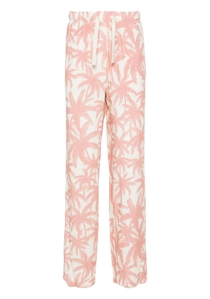 Palm Angels Palms-print wide-leg trousers - Pink