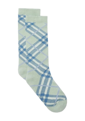 Burberry jacquard check socks - Green