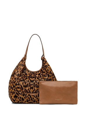 GIANNI CHIARINI Dua leopard-print tote bag - Brown