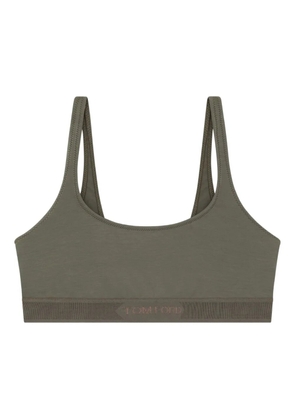TOM FORD ribbed logo-detail bra - Green