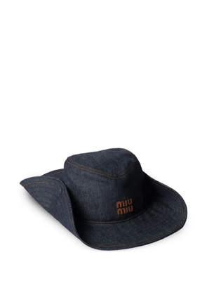 Miu Miu denim cowboy hat - Blue