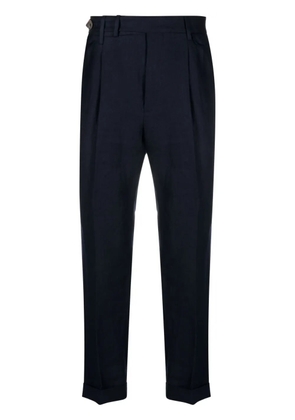 Brunello Cucinelli off-centre linen trousers - Blue