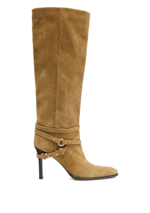 ISABEL MARANT 90mm Ieva Twin strap knee-high boots - Brown