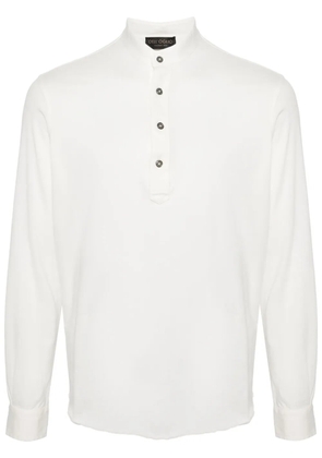 Dell'oglio long-sleeve cotton Henley shirt - White