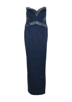 Rebecca Vallance Elivera strapless pleated maxi dress - Blue