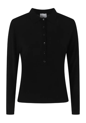 Allude buttoned polo shirt - Black