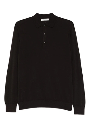 DIKTAT long-sleeve wool polo shirt - Brown