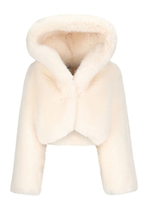Giuseppe Di Morabito hooded faux-fur jacket - White