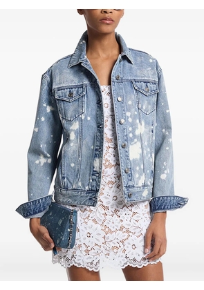 Michael Kors splatter-print denim jacket - Blue