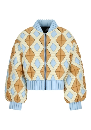 RAXXY patterned puffer jacket - Brown