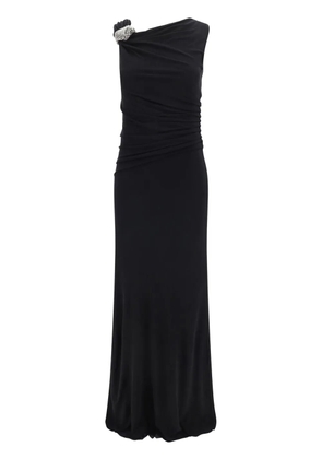 Alexander McQueen crystal-knot asymmetric gown - Black
