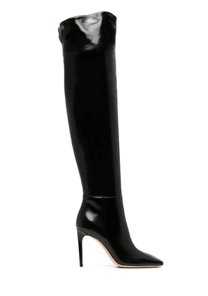 Gianvito Rossi Christina Cuissard 95mm leather boots - Black
