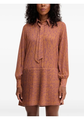 Silvian Heach pleated mini dress - Brown