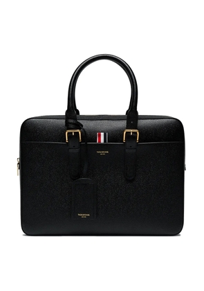 Thom Browne pebbled-leather briefcase - Black