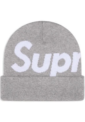 Supreme intarsia-logo beanie hat - Grey