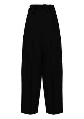 Y's wide-leg wool trousers - Black