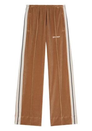 Palm Angels wide-leg velvet track pants - Brown