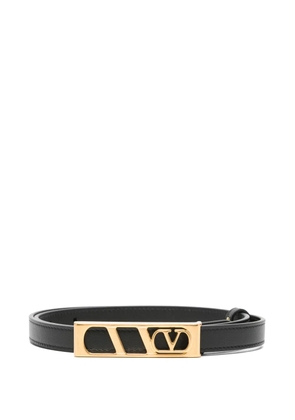 Valentino Garavani VLogo Signature Belt In Shiny Calfskin 15 Mm - Black