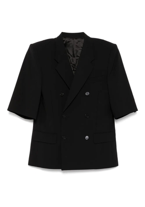 ALAINPAUL 3/4-sleeved double-breasted blazer - Black
