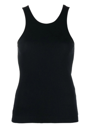 TOTEME Fine Curved ribbed tank top - Black