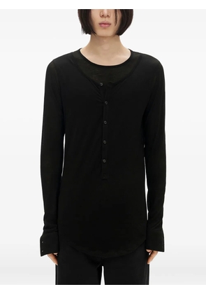 Ann Demeulemeester Leo buttoned cotton top - Black