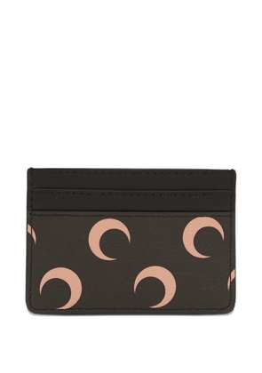 Marine Serre Moon Canvas card holder - Black