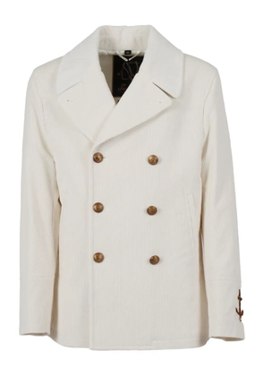 Sealup double-breasted corduroy pea coat - Neutrals