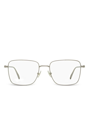 Ferragamo Eyewear ribbed profile rectangle frame glasses - Silver