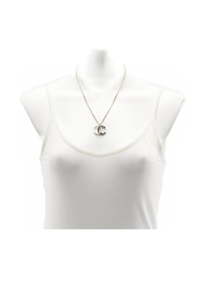 CHANEL Pre-Owned 1986-1988 Coco-mark necklace - Silver