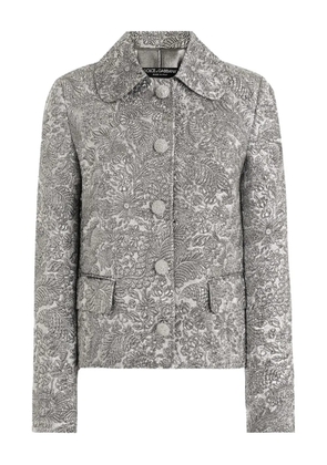Dolce & Gabbana floral jacquard single-breasted jacket - Silver
