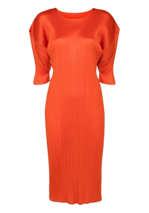Pleats Please Issey Miyake Monthly Colors: July midi dress - Orange