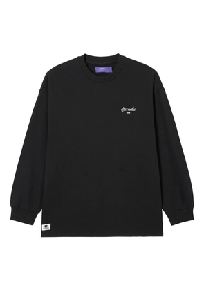 aftermaths logo-embroidered sweatshirt - Black