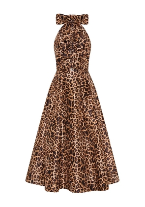 Rebecca Vallance Clarice ruffled belted midi dress - Brown