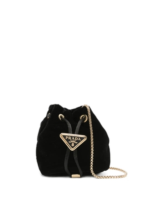Prada Pre-Owned velvet chain-strap mini bag - Black