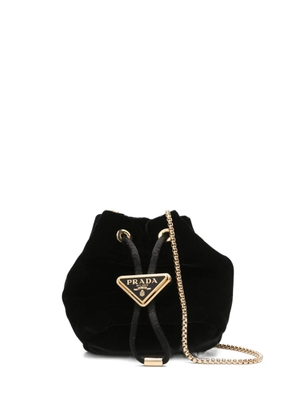 Prada Pre-Owned velvet drawstring mini bag - Black