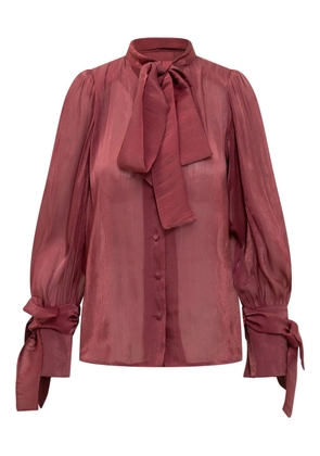 ACTUALEE tie cuff blouse - Red