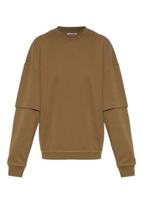 DARKPARK Troy layered long-sleeve sweatshirt - Brown
